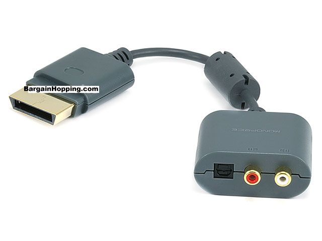 RCA / Toslink Audio Adapter for Xbox 360 and Xbox 360 Slim